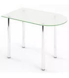 Glass dining table D-10-0 with tempered glass and chrome legs order